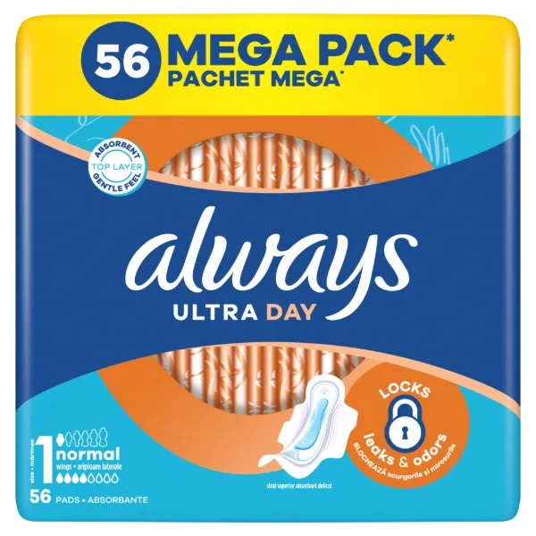 Always Ultra Day Normal Egészségügyi Betét (1-es Méret) Szárnyas Betét x 56] termékhez kapcsolódó kép