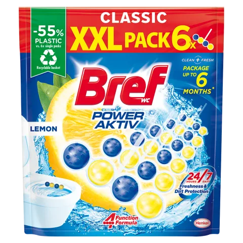 Bref Power Aktiv Lemon WC frissítő 6 x 50 g termékhez kapcsolódó kép