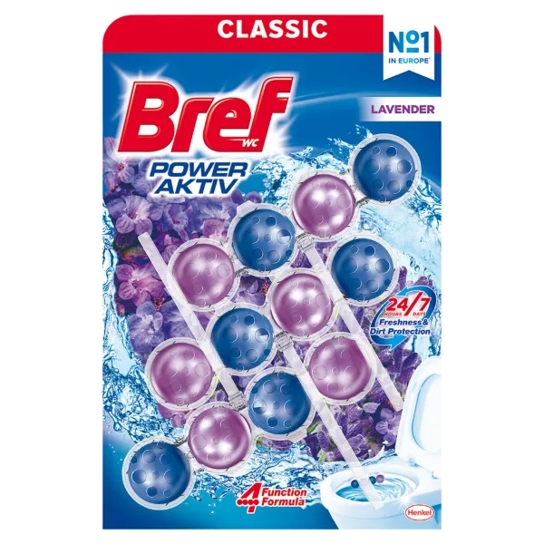 Bref Power Aktiv Lavender WC frissítő 3 x 50 g termékhez kapcsolódó kép