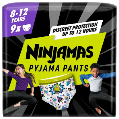 Ninjamas Éjszakai Nedvszívó Alsónemű Szivek, 9 Éjszakai Nedvszívó Alsónemű, 8 Korúak Számára termékhez kapcsolódó kép