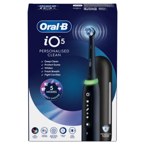 Oral-B iO 5 Elektromos Fogkefe | Tearózsaszín | 1 db Fogkefefej | Prémium Utazótok termékhez kapcsolódó kép