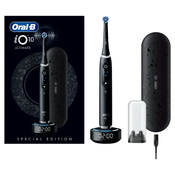 Oral-B iO 10 Elektromos Fogkefe | Űrfekete | 1 db Fogkefefej | Töltős Utazótok termékhez kapcsolódó kép