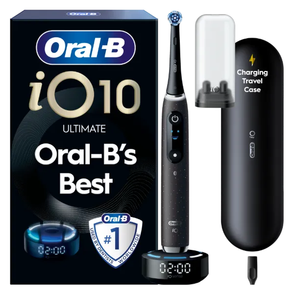 Oral-B iO 10 Elektromos Fogkefe | Űrfekete | 1 db Fogkefefej | Töltős Utazótok termékhez kapcsolódó kép