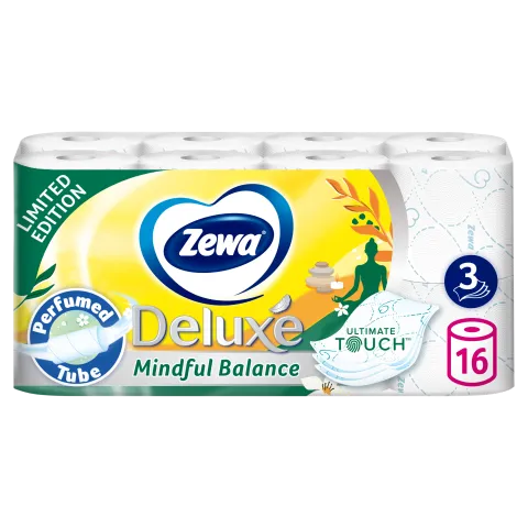 Zewa Deluxe Mindful Balance toalettpapír 3 rétegű 16 tekercs termékhez kapcsolódó kép