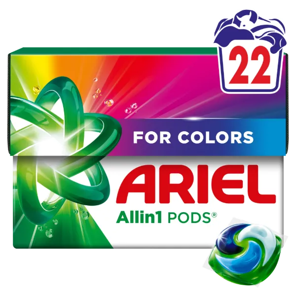 Ariel Allin1 PODS Folyékony Mosókapszula Színes Ruhákhoz, 22 Mosáshoz termékhez kapcsolódó kép