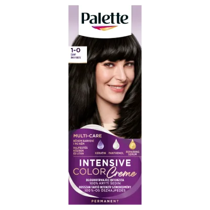 Palette Intensive Color Creme tartós hajfesték 1-0 Ónix fekete termékhez kapcsolódó kép