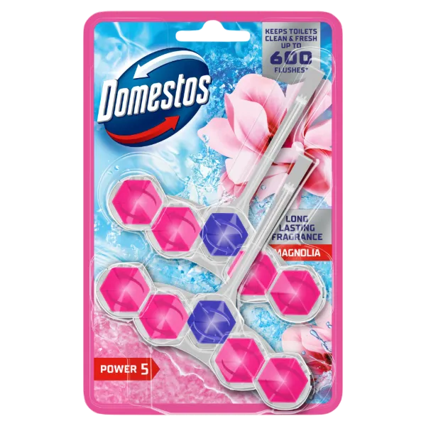 Domestos Power 5 Magnolia WC frissítő blokk 2 x 50 g termékhez kapcsolódó kép