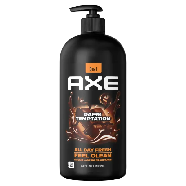 AXE Dark Temptation 3 in 1 tusfürdő testre, arcra, hajra 900 ml termékhez kapcsolódó kép