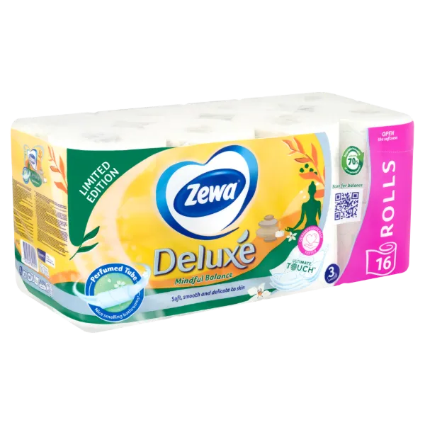 Zewa Deluxe Mindful Balance toalettpapír 3 rétegű 16 tekercs termékhez kapcsolódó kép