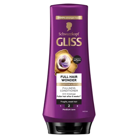 Gliss Full Hair Wonder dúsító hajbalzsam koffeinnel + peptidekkel 200 ml termékhez kapcsolódó kép