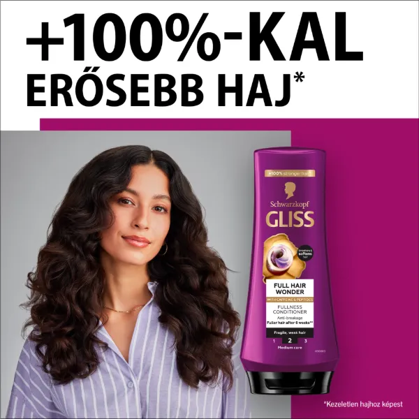 Gliss Full Hair Wonder dúsító hajbalzsam koffeinnel + peptidekkel 200 ml termékhez kapcsolódó kép