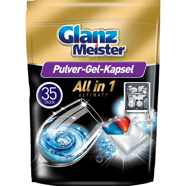 Glanz Meister Ultimate por-gél mosogatógép kapszula 35 db All in One termékhez kapcsolódó kép