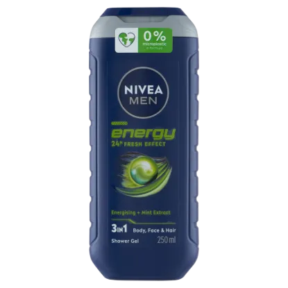 NIVEA MEN Energy 3 az 1-ben tusfürdő testre, arcra, hajra 250 ml termékhez kapcsolódó kép