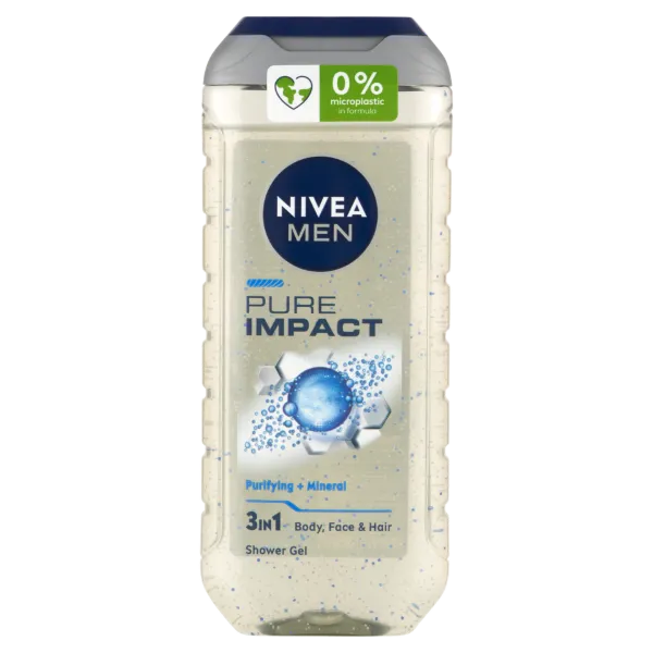 NIVEA MEN Pure Impact 3 az 1-ben tusfürdő testre, arcra, hajra 250 ml termékhez kapcsolódó kép