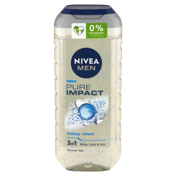 NIVEA MEN Pure Impact 3 az 1-ben tusfürdő testre, arcra, hajra 250 ml termékhez kapcsolódó kép
