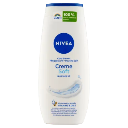 NIVEA Creme Soft ápoló hatású krémtusfürdő C- és E-vitaminnal, értékes olajokkal 250 ml termékhez kapcsolódó kép