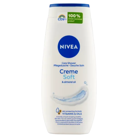 NIVEA Creme Soft ápoló hatású krémtusfürdő C- és E-vitaminnal, értékes olajokkal 250 ml termékhez kapcsolódó kép