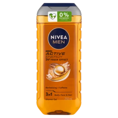 NIVEA MEN Active Energy 3 az 1-ben tusfürdő testre, arcra, hajra 250 ml termékhez kapcsolódó kép