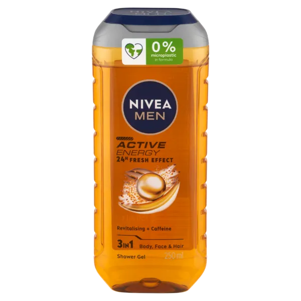 NIVEA MEN Active Energy 3 az 1-ben tusfürdő testre, arcra, hajra 250 ml termékhez kapcsolódó kép