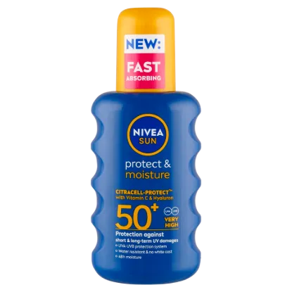 NIVEA SUN Protect & Moisture napozó spray FF50+ 200 ml termékhez kapcsolódó kép