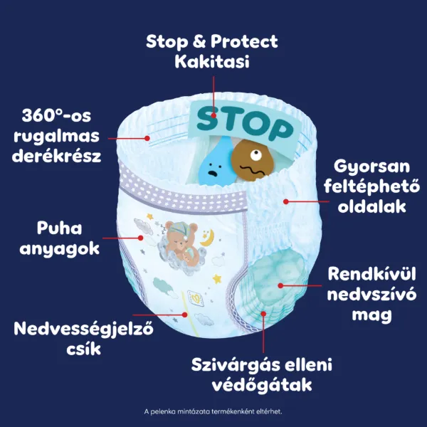 Pampers Night Bugyipelenka, Méret: 5, 22 db Pelenka, 11kg-17kg termékhez kapcsolódó kép