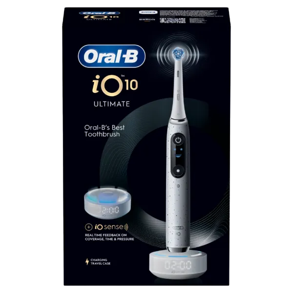 Oral-B iO 10 Elektromos Fogkefe | Fehér | 1 db Fogkefefej | Töltős Utazótok termékhez kapcsolódó kép