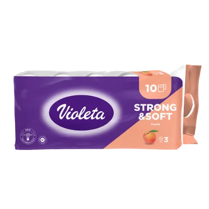 Violeta toalettpapír 3 rétegű 10 tekercs Strong&Soft - barack illatú termékhez kapcsolódó kép