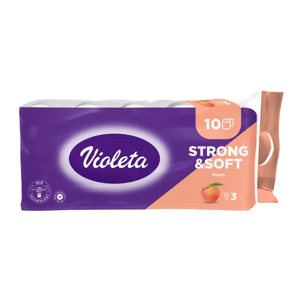 Violeta toalettpapír 3 rétegű 10 tekercs Strong&Soft - barack illatú termékhez kapcsolódó kép
