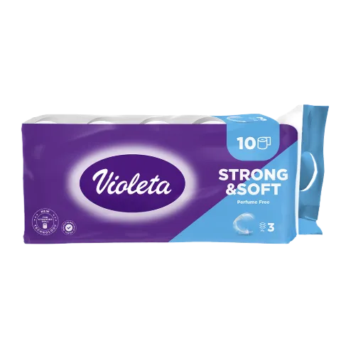 Violeta toalettpapír 3 rétegű 10 tekercs Strong&Soft - illatmentes termékhez kapcsolódó kép