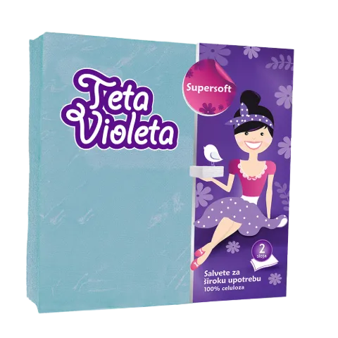 Violeta szalvéta 2 rétegű 25 db 38x38 cm Kék termékhez kapcsolódó kép