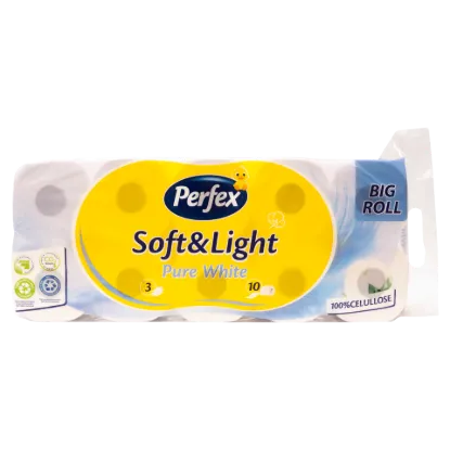 Perfex Pure White toalett papír 3 rétegű 10 tekercs termékhez kapcsolódó kép