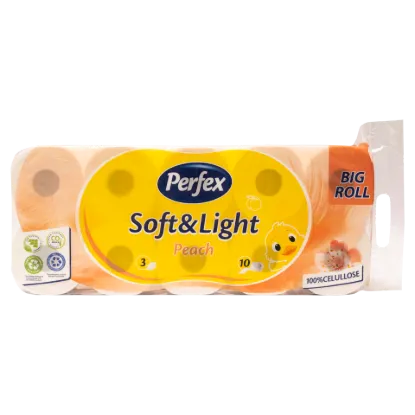 Perfex Soft & Light Peach toalett papír 3 rétegű 10 tekercs termékhez kapcsolódó kép