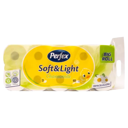 Perfex Camomile toalett papír 3 rétegű 10 tekercs termékhez kapcsolódó kép
