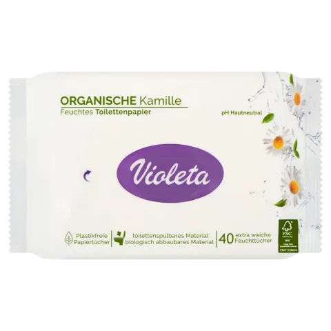 Violeta nedves WC-papír kamilla kivonattal 40 db termékhez kapcsolódó kép