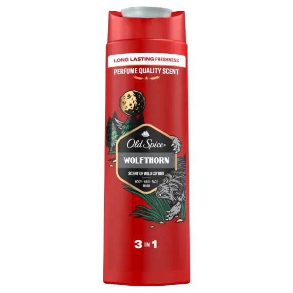 Old Spice Wolfthorn Férfi 3 az 1-ben Sampon és Tusfürdő, 400 ml termékhez kapcsolódó kép