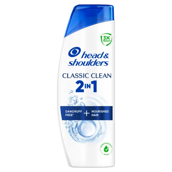 Head & Shoulders Classic Clean 2az1-ben korpásodás elleni sampon 400ml. Friss tiszta Illat termékhez kapcsolódó kép