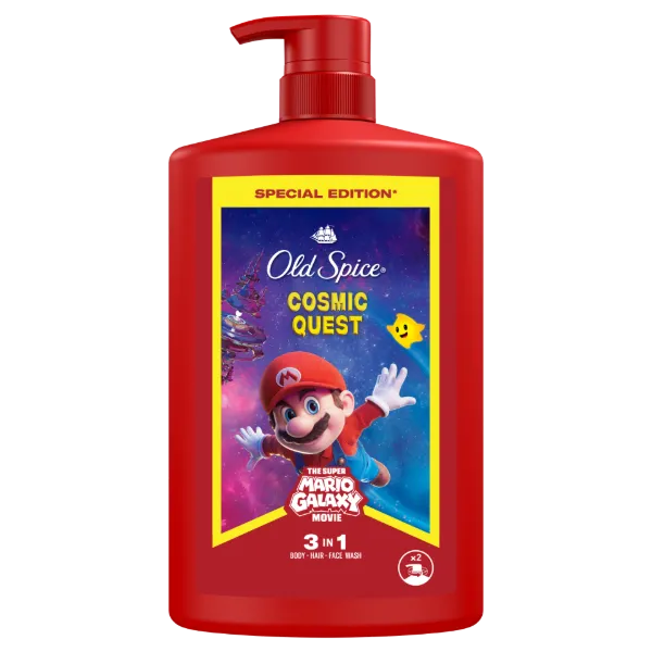 Old Spice Super Mario Special Edition 3 az 1-ben Sampon és Tusfürdő, 1000 ml termékhez kapcsolódó kép