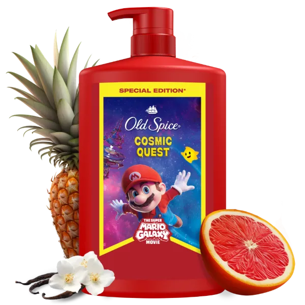 Old Spice Super Mario Special Edition 3 az 1-ben Sampon és Tusfürdő, 1000 ml termékhez kapcsolódó kép