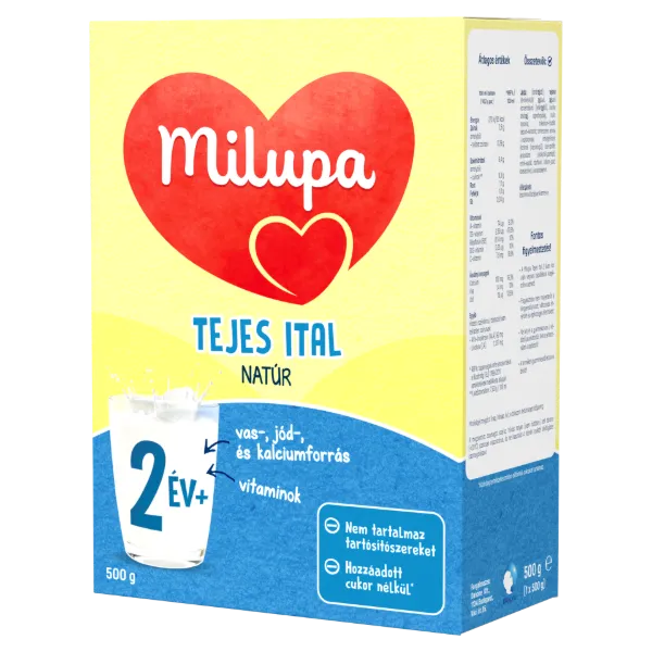Milupa natúr tejes ital 2 év+ 500 g termékhez kapcsolódó kép