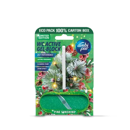 Ambipur aktiv wc gel block 45g Pine sunshine termékhez kapcsolódó kép