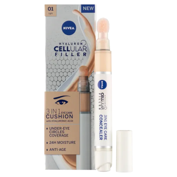 NIVEA Hyaluron Cellular Filler 3 az 1-ben világos, színezett, tonizáló szemkörnyékápoló 4 ml termékhez kapcsolódó kép