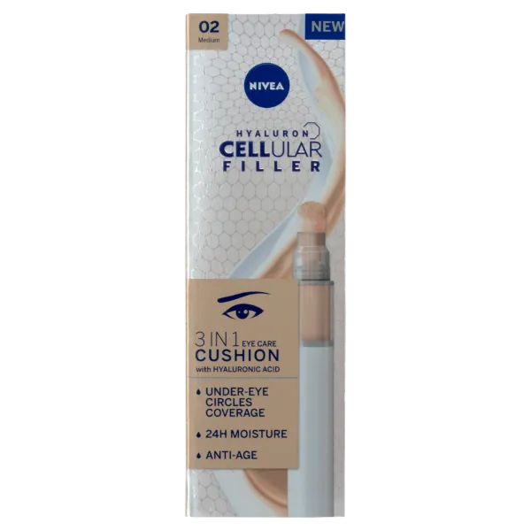 NIVEA Hyaluron Cellular Filler 3 az 1-ben közepes, színezett, tonizáló szemkörnyékápoló 4 ml termékhez kapcsolódó kép