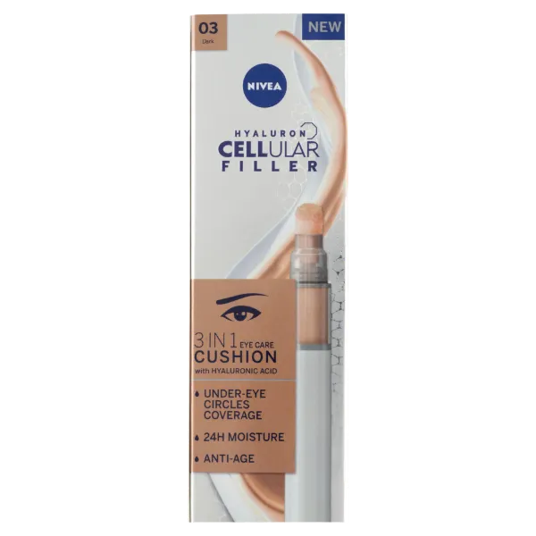 NIVEA Hyaluron Cellular Filler 3 az 1-ben sötét, színezett, tonizáló szemkörnyékápoló 4 ml termékhez kapcsolódó kép