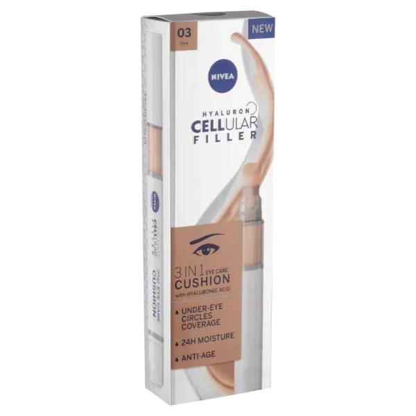 NIVEA Hyaluron Cellular Filler 3 az 1-ben sötét, színezett, tonizáló szemkörnyékápoló 4 ml termékhez kapcsolódó kép