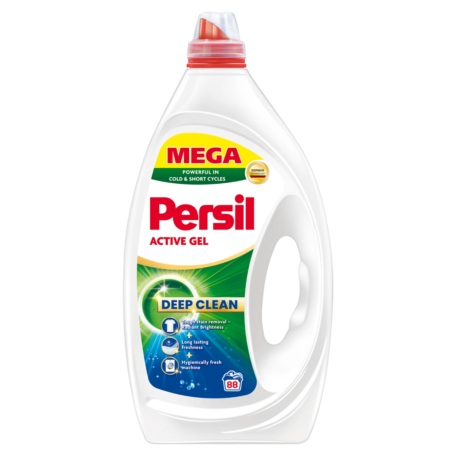 Persil Active gél folyékony mosószer fehér és világos ruhákhoz 88 mosás 3,96 l