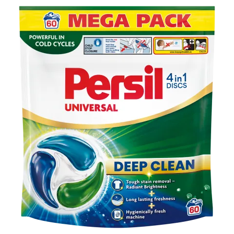 Persil Discs Universal mosószer koncentrátum fehér és világos ruhadarabokhoz 60 mosás 990 g termékhez kapcsolódó kép