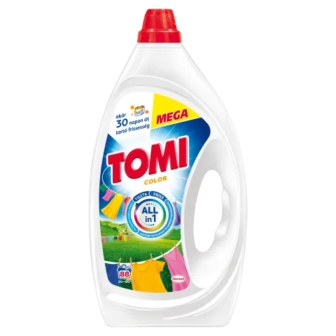 Tomi Color folyékony mosószer színes ruhákhoz 88 mosás 3,96 l termékhez kapcsolódó kép