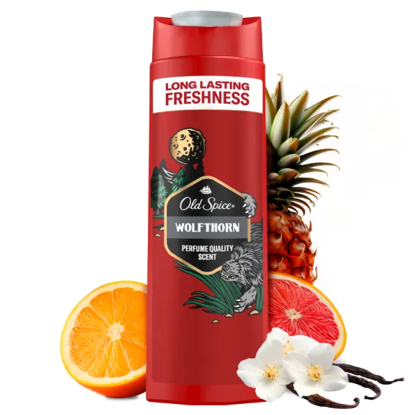 Old Spice Wolfthorn Férfi 3 az 1-ben Sampon és Tusfürdő, 400 ml termékhez kapcsolódó kép