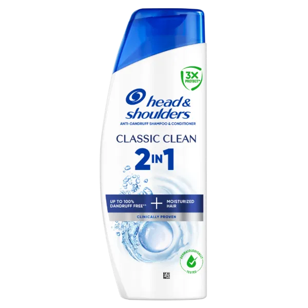 Head & Shoulders Classic Clean 2az1-ben Korpásodás Elleni Sampon és Balzsam, 250 ml Korpamentes haj termékhez kapcsolódó kép
