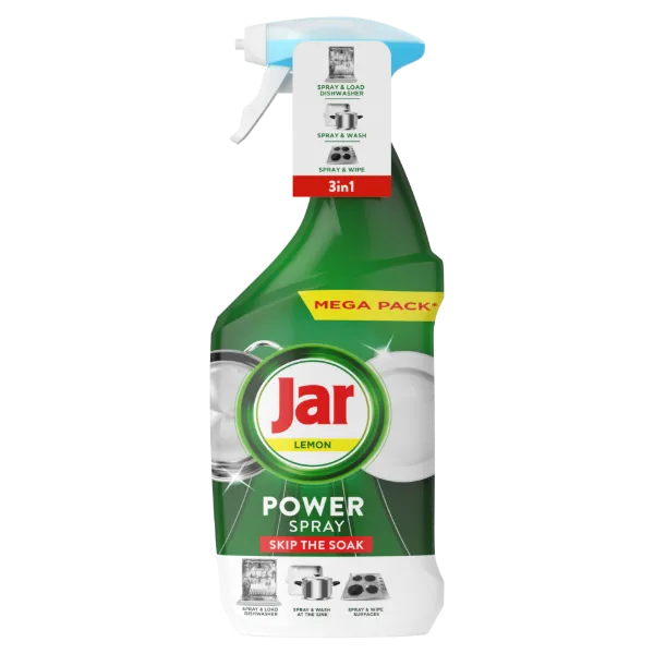 Jar Power Spray, 3 az 1-ben,Könnyű tisztítás és ragyogás az edényekhez és a konyhához, citrom,500 ml termékhez kapcsolódó kép